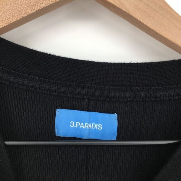 3.Paradis Shirt Men's XL black apple logo tee crew neck graphic embroidered #k - Picture 4 of 6